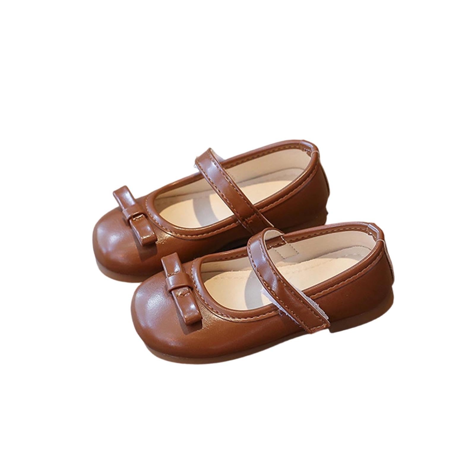 Girls' Daily Casual Mary Jane Flat Shoes Cute Bow Decor Loafers – Walking Party Flats Loafers Daily Outing School Shoes Faux Leather Footwear
