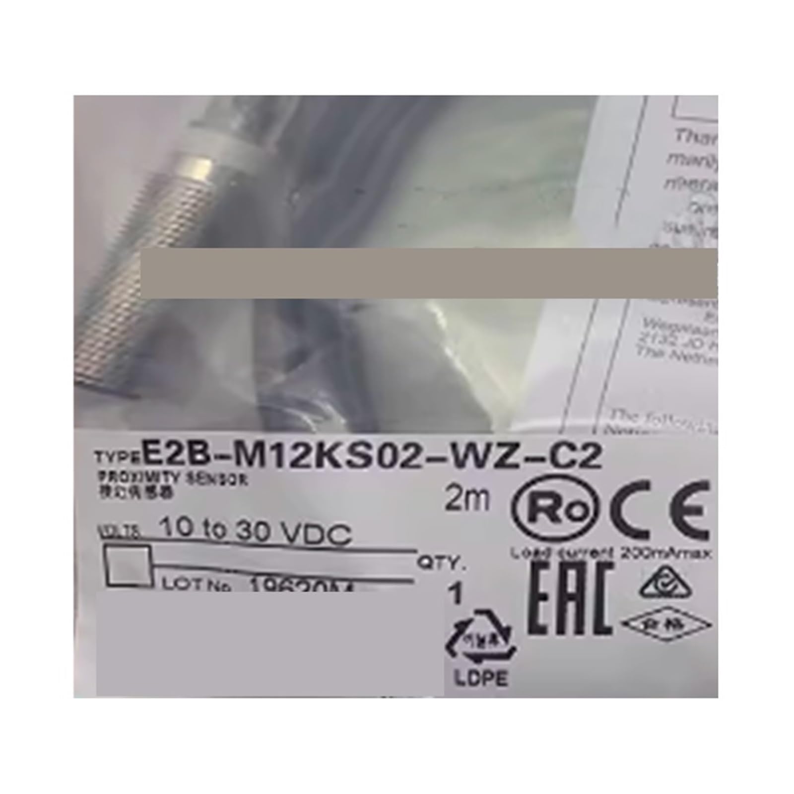 Interruptor de proximidad E2B-M12KS02-WZ-B1 sensor inductivo M12 PNP NO deteccion metalica