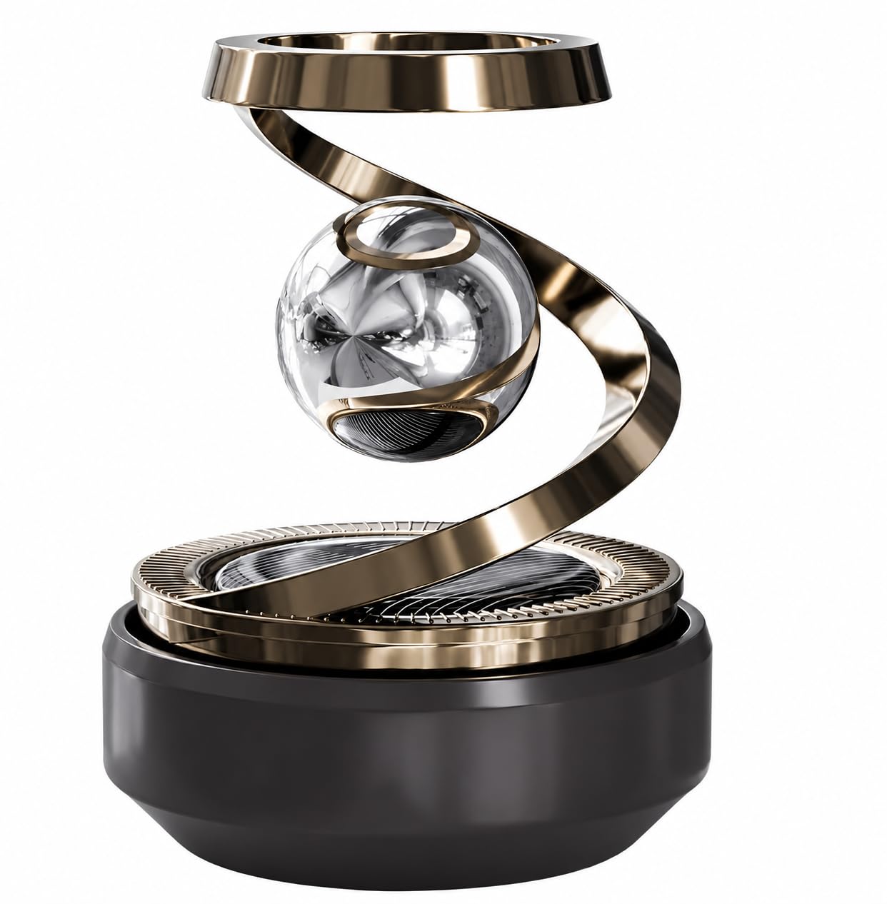 Solar Powered Car Air Freshener for Dashboard | Rotating Aromatherapy Perfume Diffuser | Luxury Metal Car Perfume | Long Lasting Fragrance Holder for Car Interior, Home & Office-image-15