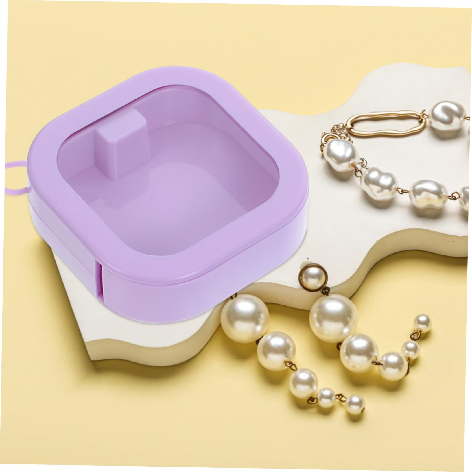 ULTECHNOVO 4 Stück Teiliges Haargummi Organizer Kompakte Schmuckbox aus Robustem Material Durchsichtige Aufbewahrung für Haarspangen Haargummis und Kleine Accessoires Tragbar für Reisen und