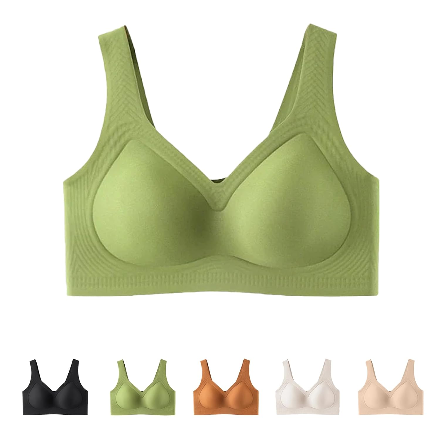 Curvera Jelly Bra Lifting Wire-Free Jelly Bra Supportive Push up Bras Seamless Comfort and Soft Breathable
