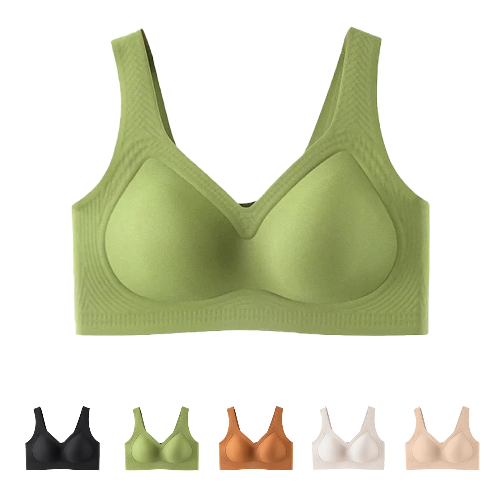 Curvera Jelly Bra Lifting Wire-Free Jelly Bra Supportive Push up Bras Seamless Comfort and Soft Breathable
