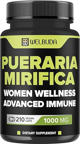 Cápsulas Pueraria Mirifica de 1000 mg con raíz de maca, raíz de Tongkat Ali, saúco, equinácea y más, apoya el bienestar de las mujeres de forma disponible en Yaxa Peru