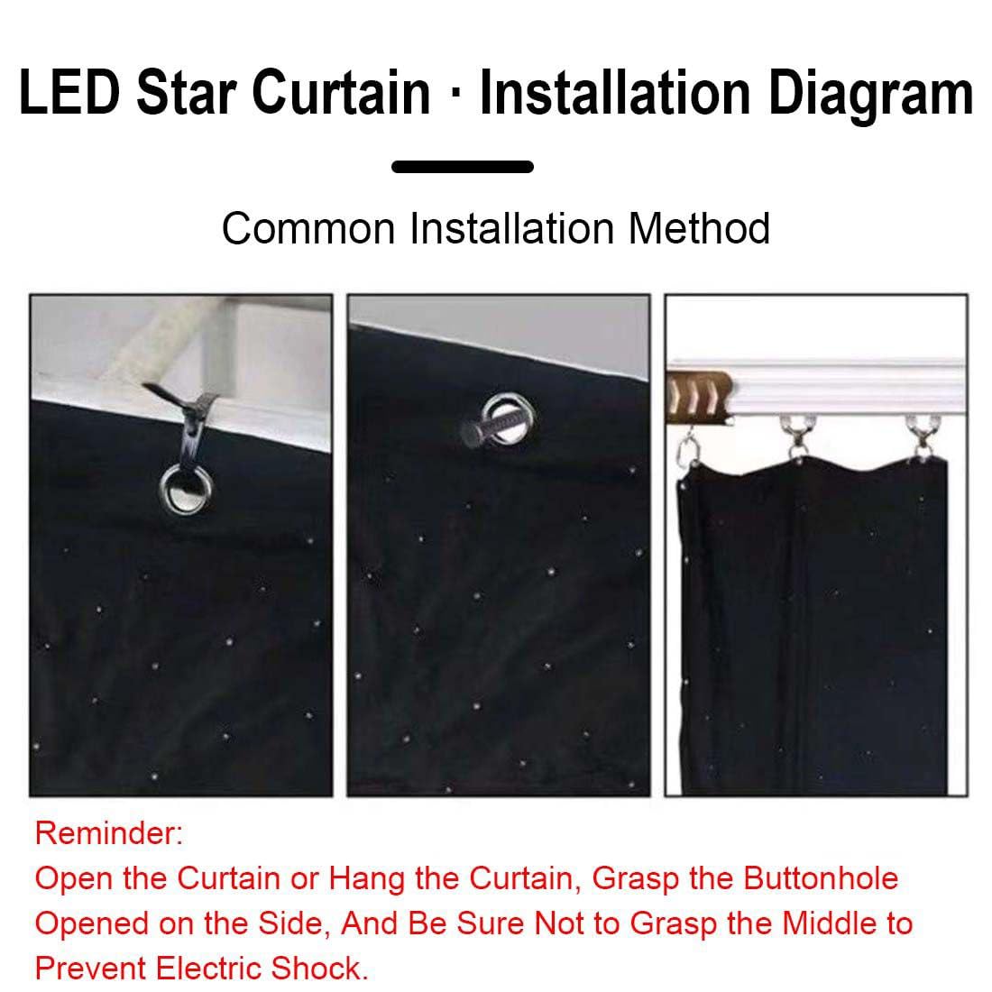 Rideau de fond à LED en forme d'étoile avec DMX512 et télécommande, rideau de scène pliable pour décoration de fête de mariage, club, 4 x 6 m