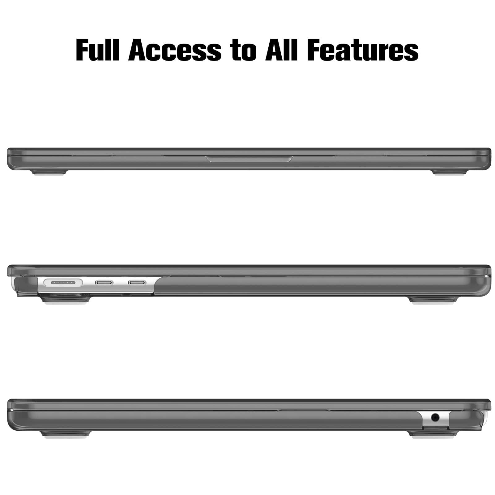Dl3 Mobilak Compatible with MacBook Air 13 inch Case 2022 2021 2020 2019 2018 Release A2337 M1 A2179 A1932 Touch ID, Plastic Hard Shell Case Cover Compatible with MacBook Air 13.3 inch (Gray)