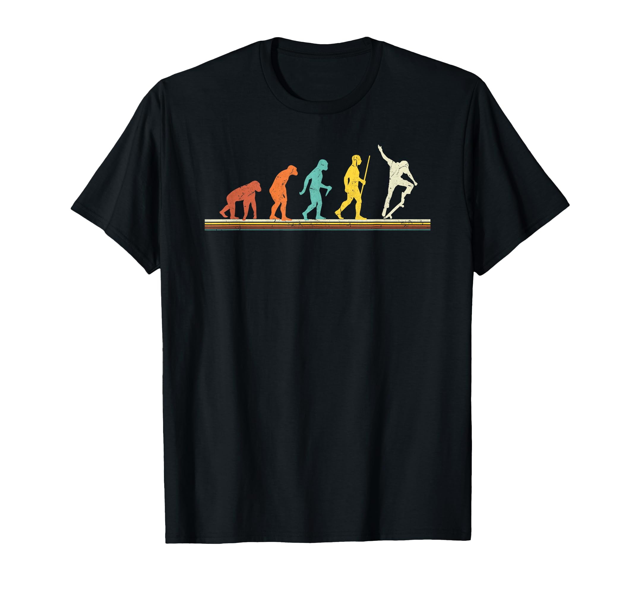 Evolution of Skateboard Vintage Skateboarder Skater T-Shirt