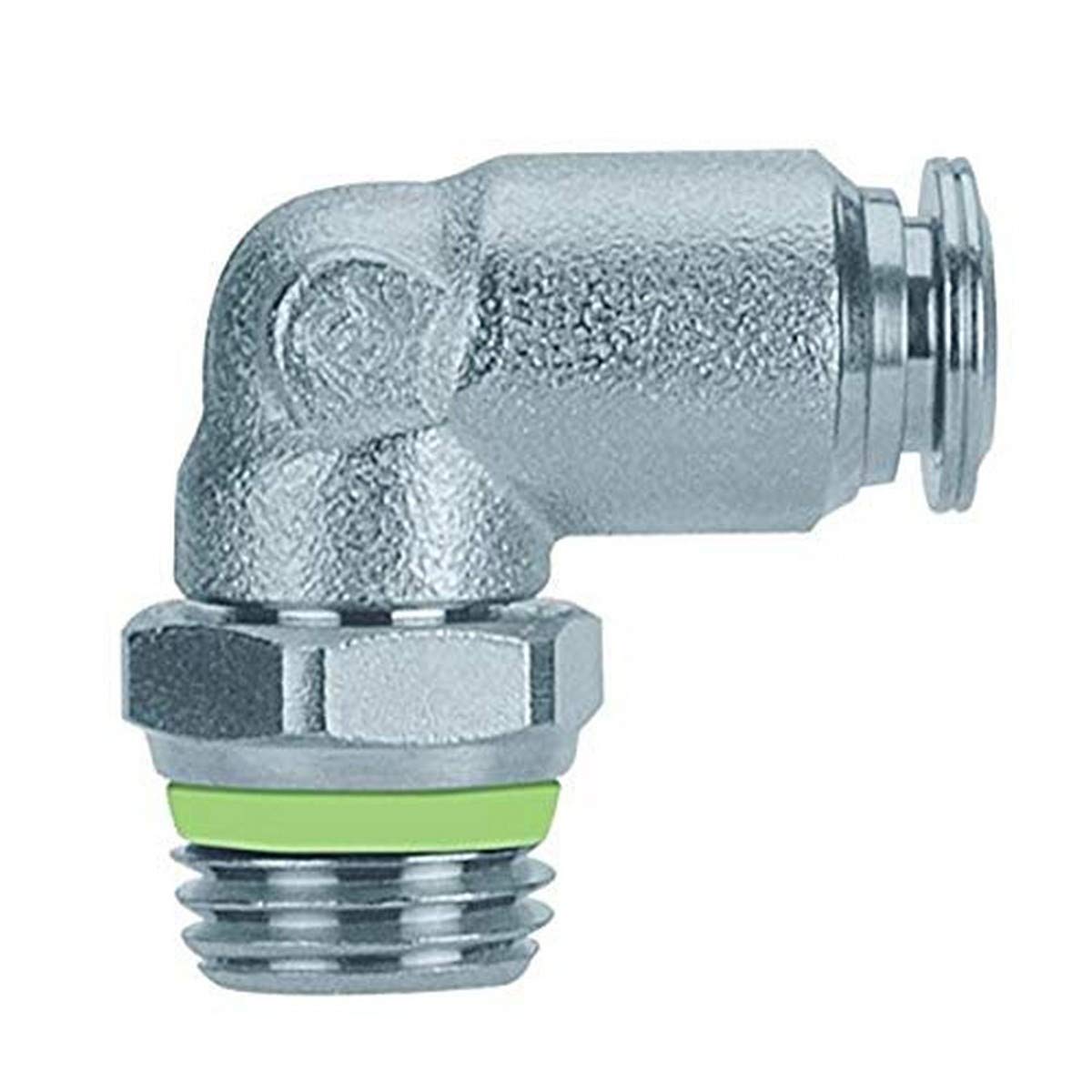 AIGNEP USA 60110-04-04 Push-in Fittings, Swivel Male Elbow, Stainless Steel, 1/4