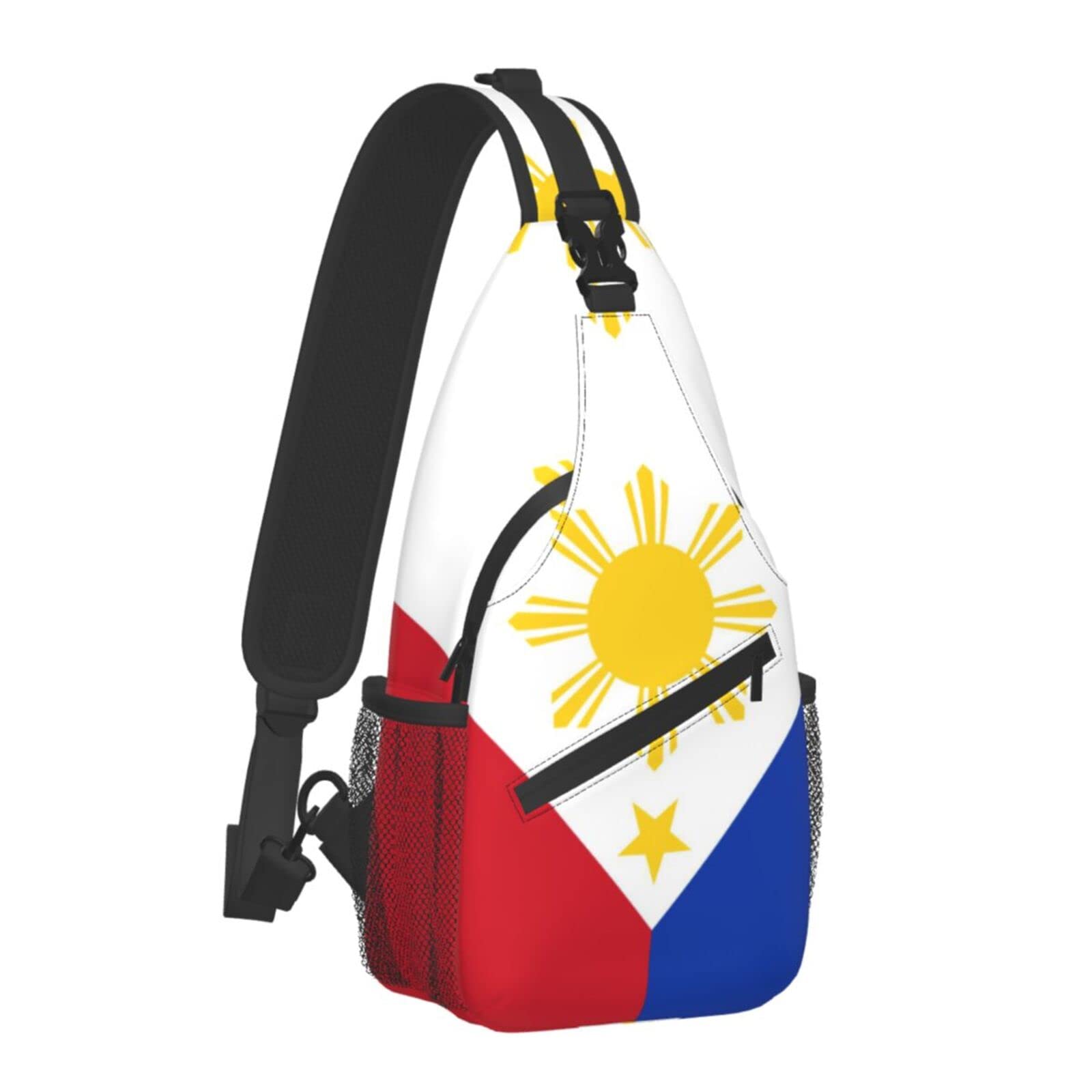 Hicyyu Philippine Flag-5 Outdoor Crossbody Shoulder Bag For Unisex Young Adult Hiking Sling Backpack
