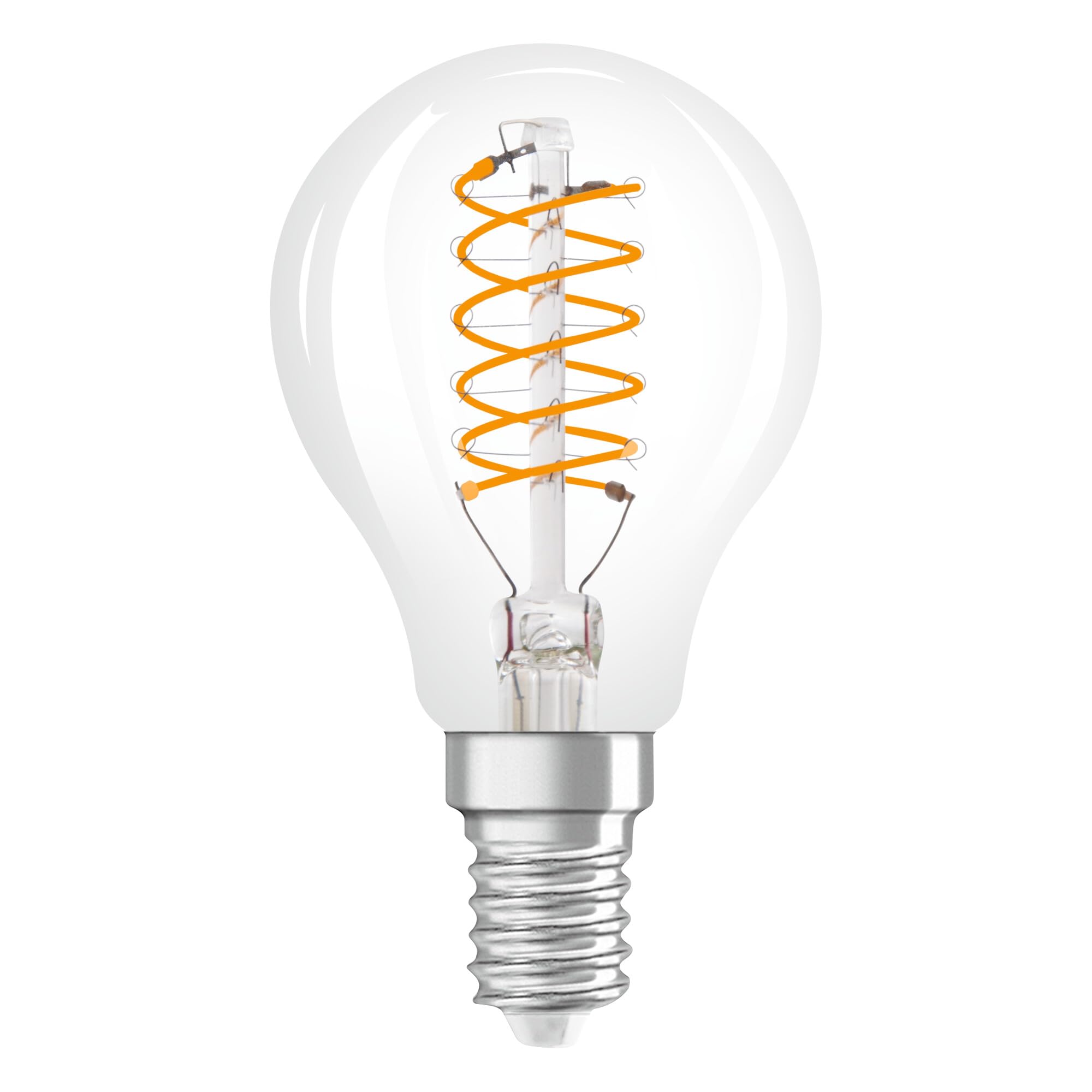 Osram Vintage 1906 Classic P FIL LED-Lampe, Miniball, E14, klar, 4,8W, 470lm, 2700K, warmweißes Licht, dimmbar, neues, ultraschlankes Filament, sehr geringer Energieverbrauch, lange Lebensdauer