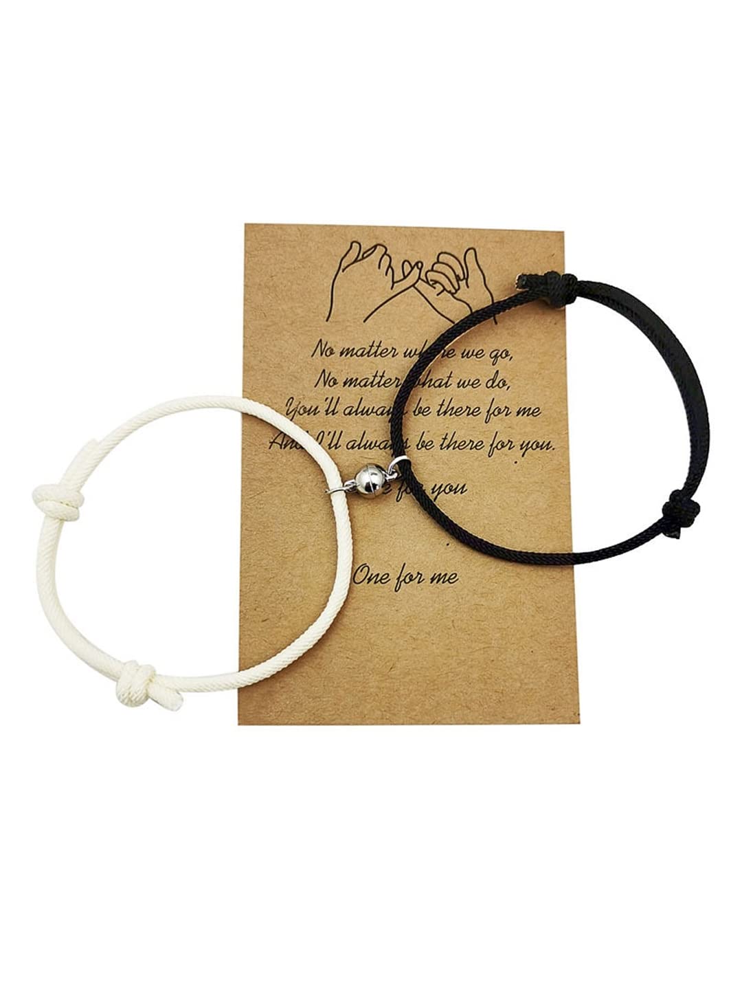 Valentine Couple Bracelet 2 Pcs Adjustable Dual Coloured For Adults/Boys