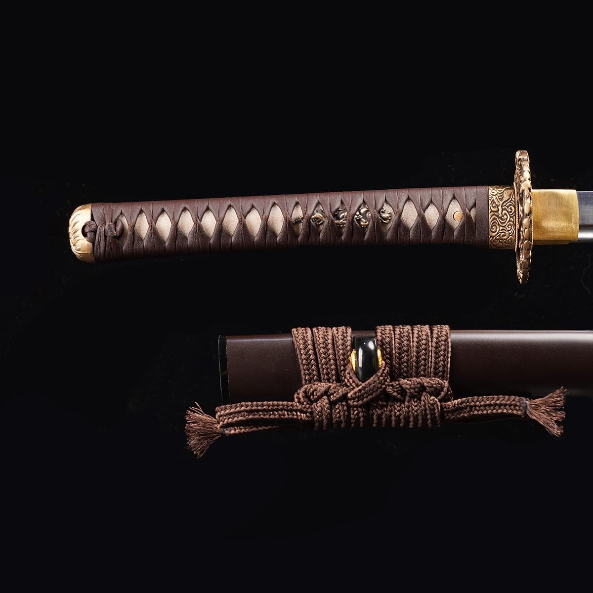 ShadowDancer Handmade Full Tang Katana Sword - Authentic T10/1095 Steel Blade with Real Hamon,Not L6 Clay Temper, and Sharp Edge - Perfect for Iaido, Martial Arts Practitioners