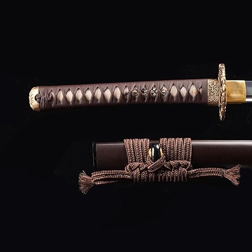 Miniatura 3 de ShadowDancer Handmade Full Tang Katana Sword - Authentic T10/1095 Steel Blade with Real Hamon,Not L6 Clay Temper, and Sharp Edge - Perfect for