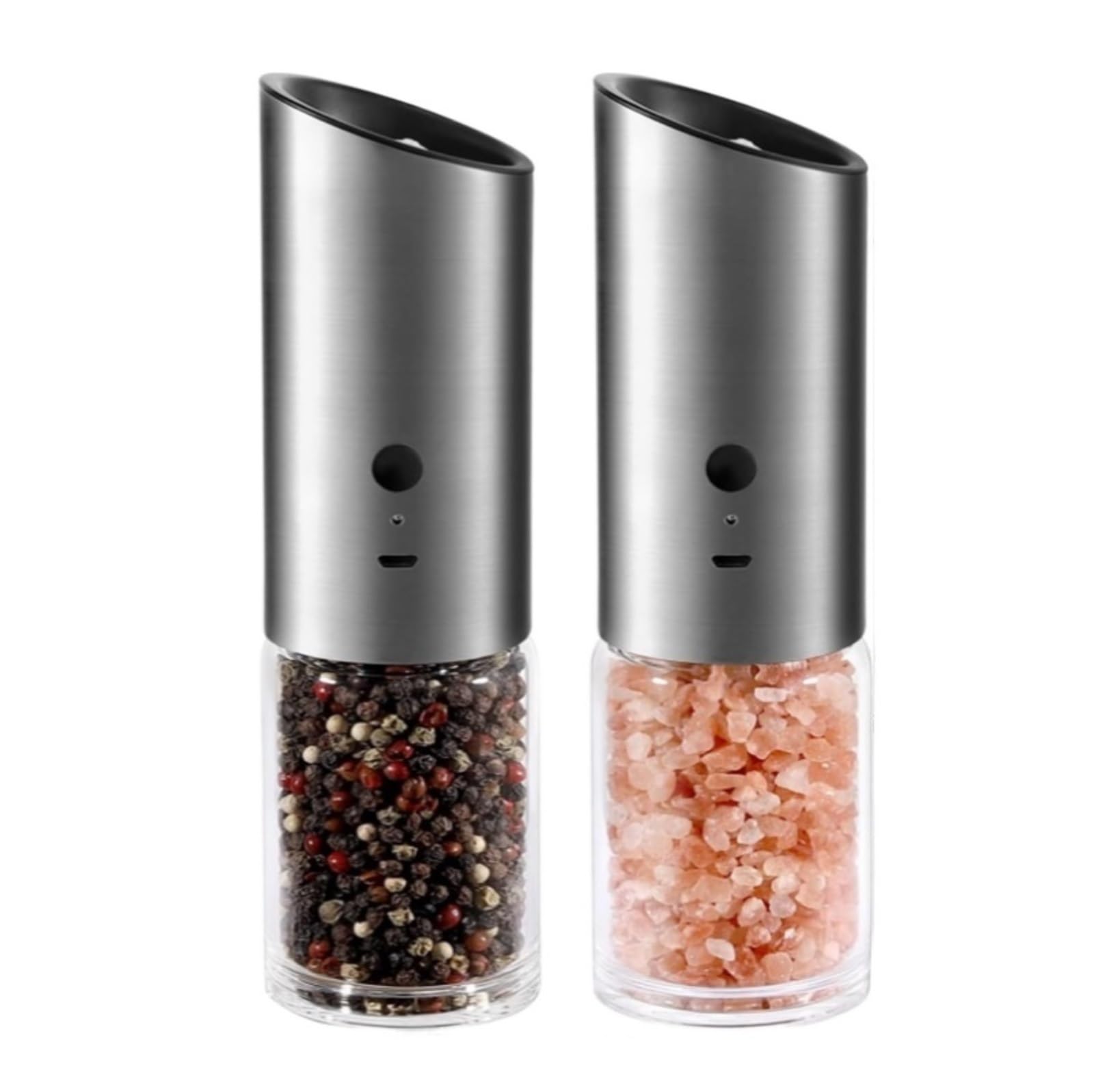 Młynek Do Przypraw Pieprzu Eletric Pepper Mill USB Akumulator Elektryczny Młynek Do Soli I Pieprzu Spice Kitchen Tool Do Różnych Przypraw(2pcs)