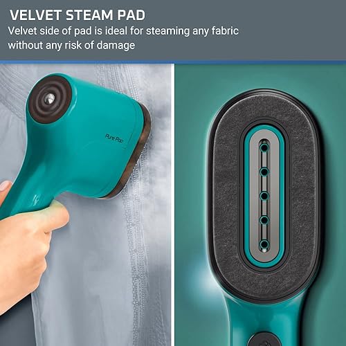 Miniatura 4 de Rowenta PurePop - Vaporizador de mano para ropa de 1.5 libras de calentamiento de 15 segundos, capacidad de 2.3 onzas de 1150 vatios portátil,
