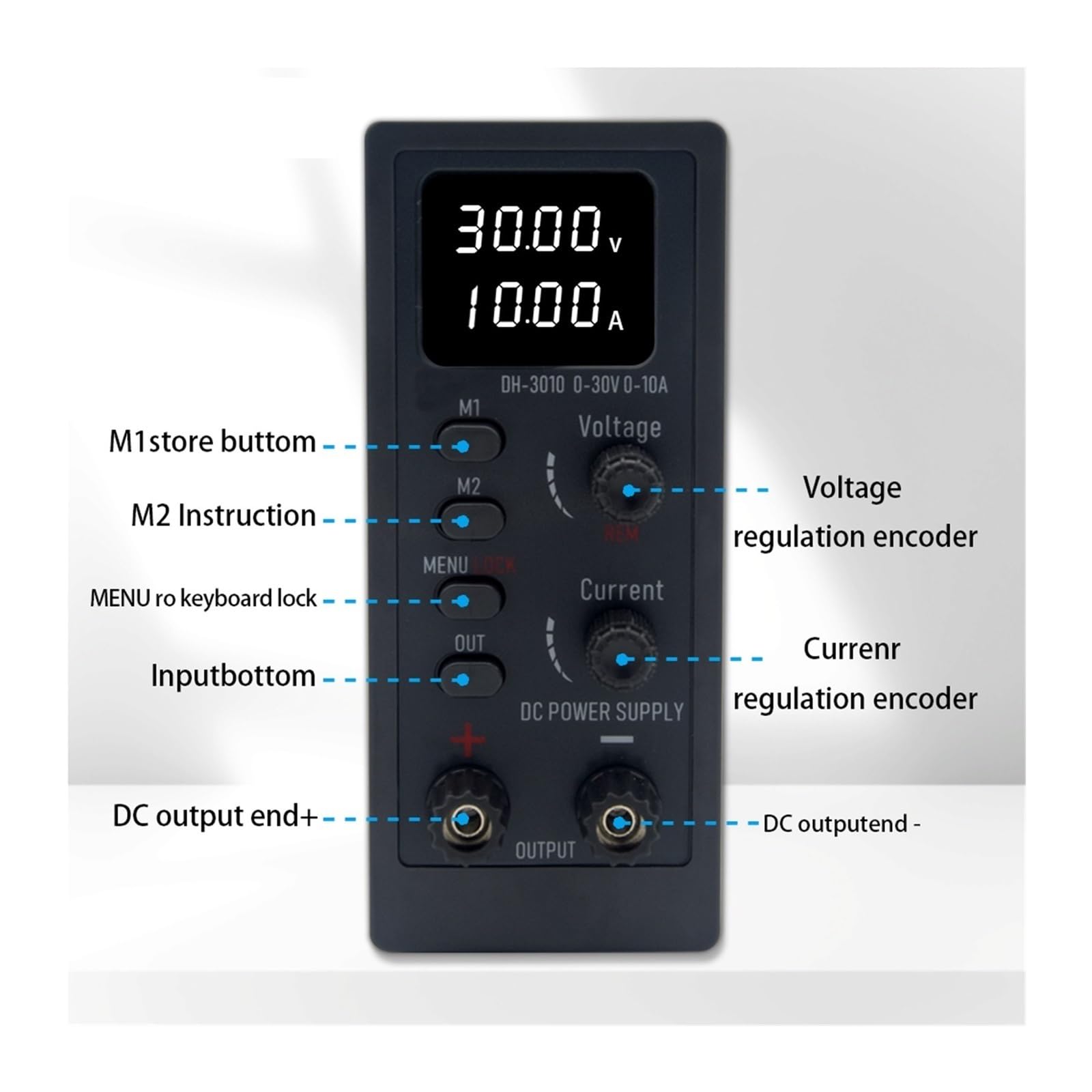 Fuente de alimentación variable, Interruptor De Salida Ajustable La Fuente Alimentación Del Laboratorio DC 30V 10A 300W
