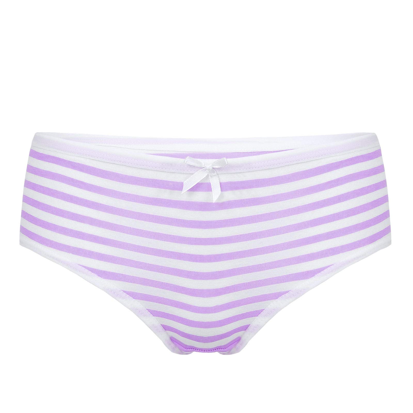Agoky Womens Cotton Underwerar Striped Tummy Control Thong Bathing Suit Swimwear