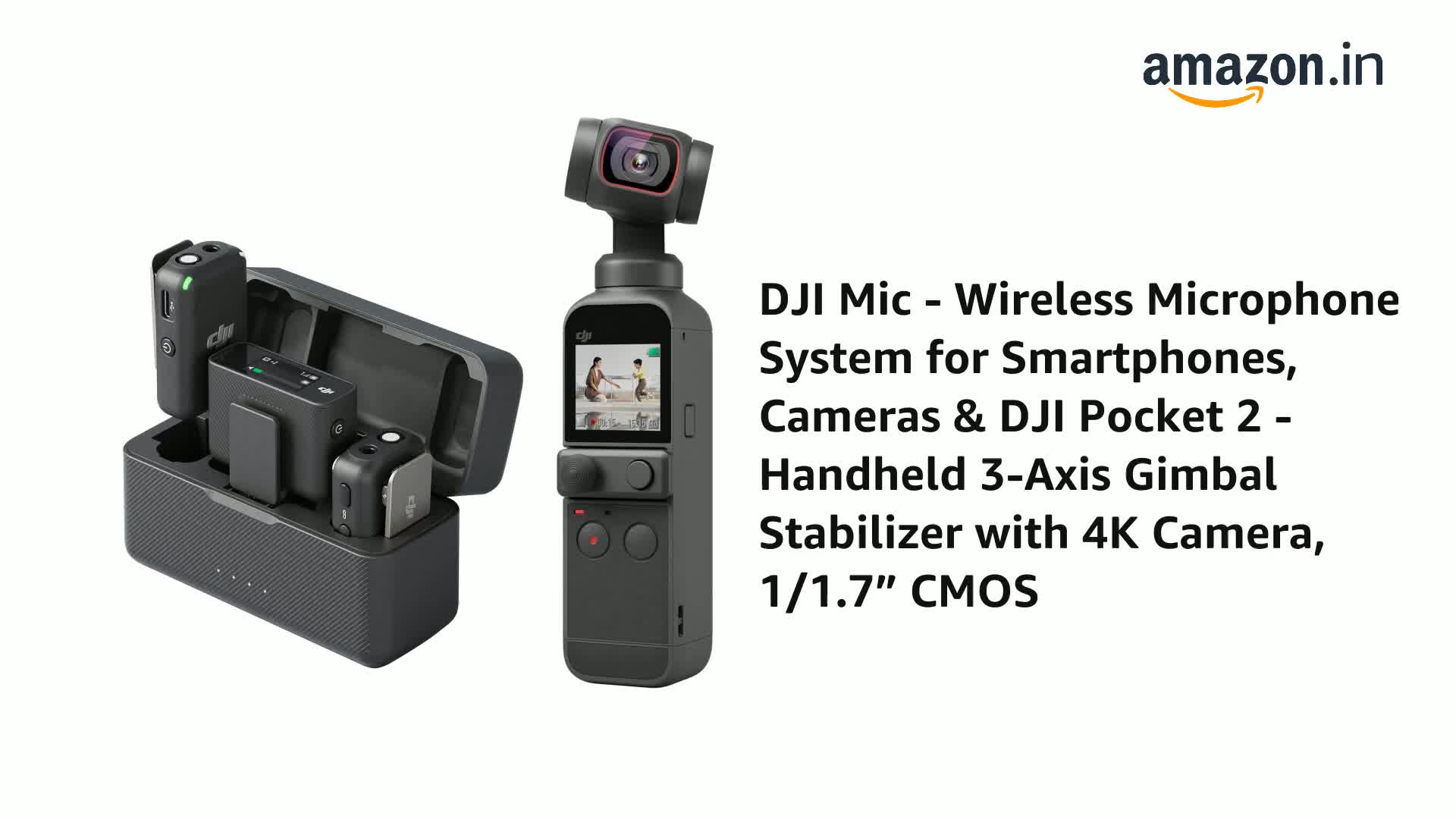 DJI Mic - Wireless Microphone System for Smartphones, Cameras