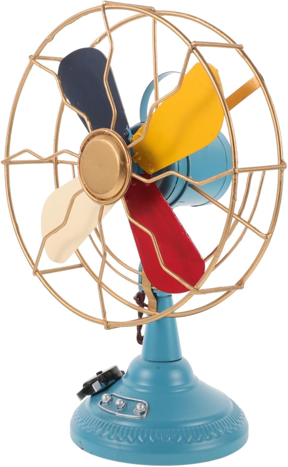 Table Fan Model Retro Craft Decorative Fan Sculpture for Vintage Style Sized Eye-catching Decor