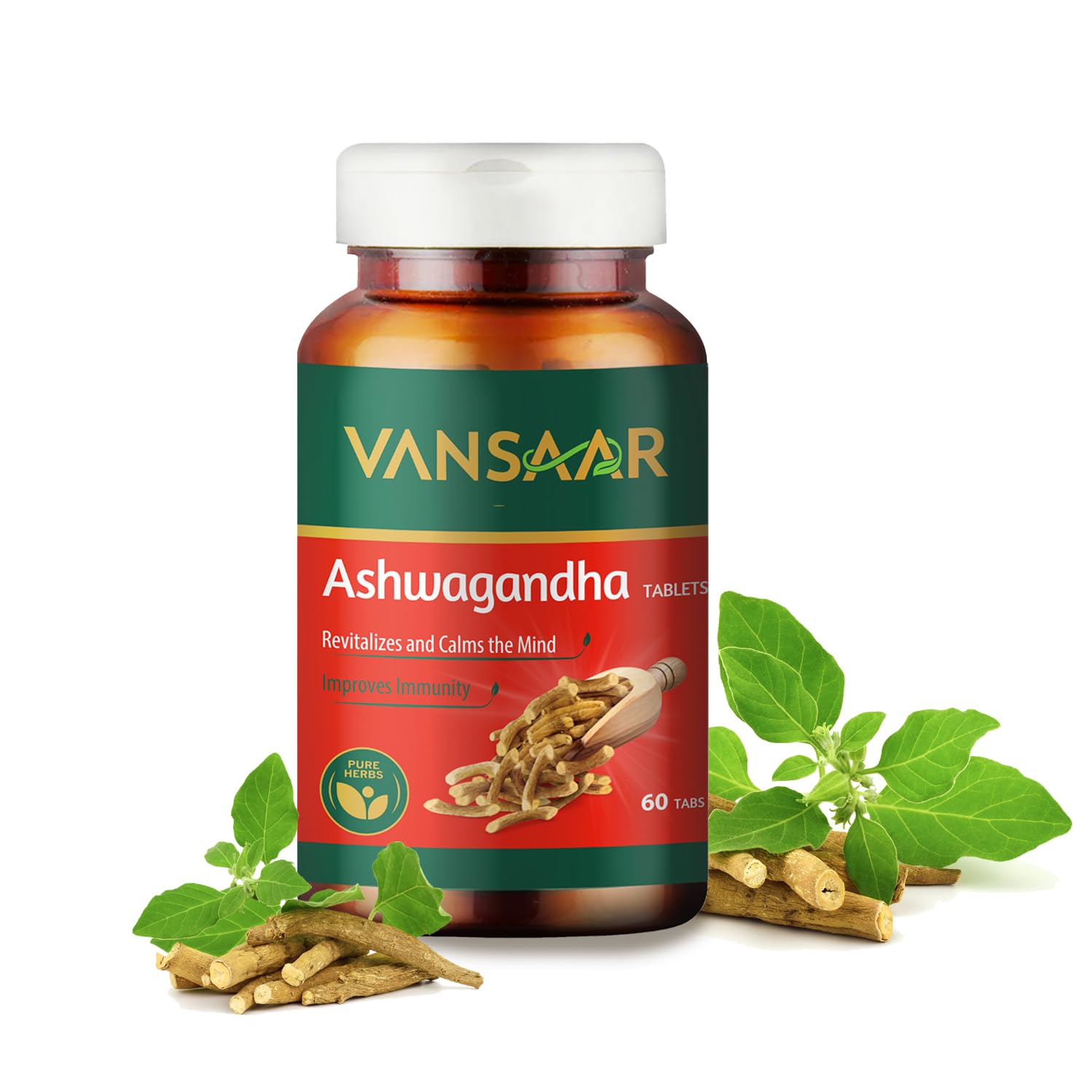 Vansaar 45+ Ashwagandha Tablets for 45+ Men & Women | 4X Stress & Anxiety Relief | Better Sleep Quality | Non-Habit Forming, 100% Pure Ashwagandha with Withanoid++ - 60 Tablets (B09D3WQSTH) Amazon Price History, Amazon Price Tracker