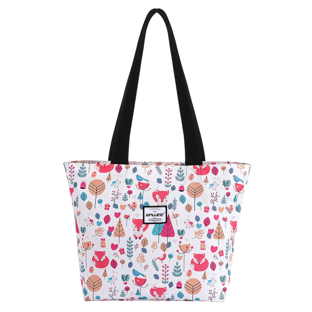HAWEE Mujer Bolsa de Hombro con Cremallera Ligera Bandolera Totalizador Impermeable Grande Bolsa de Compras Niña con Asas para Vida Diaria Estudio Trabajo Viaje Playa