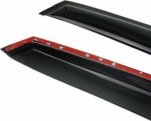 Miniatura 4 de DYRDINSHOW 4 protectores de lluvia con cinta adhesiva, deflector de viento compatible con Chrysler 300 2011-2022, protección contra la lluvia, humo
