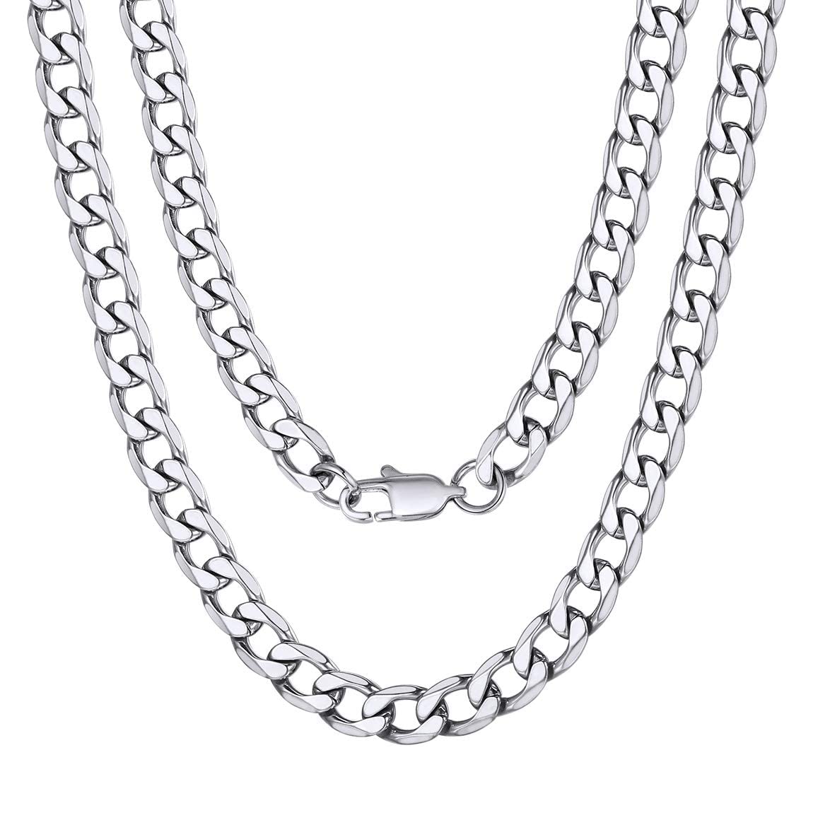 ChainsPro Halsketting voor heren, klassieke pantserketting, roestvrij