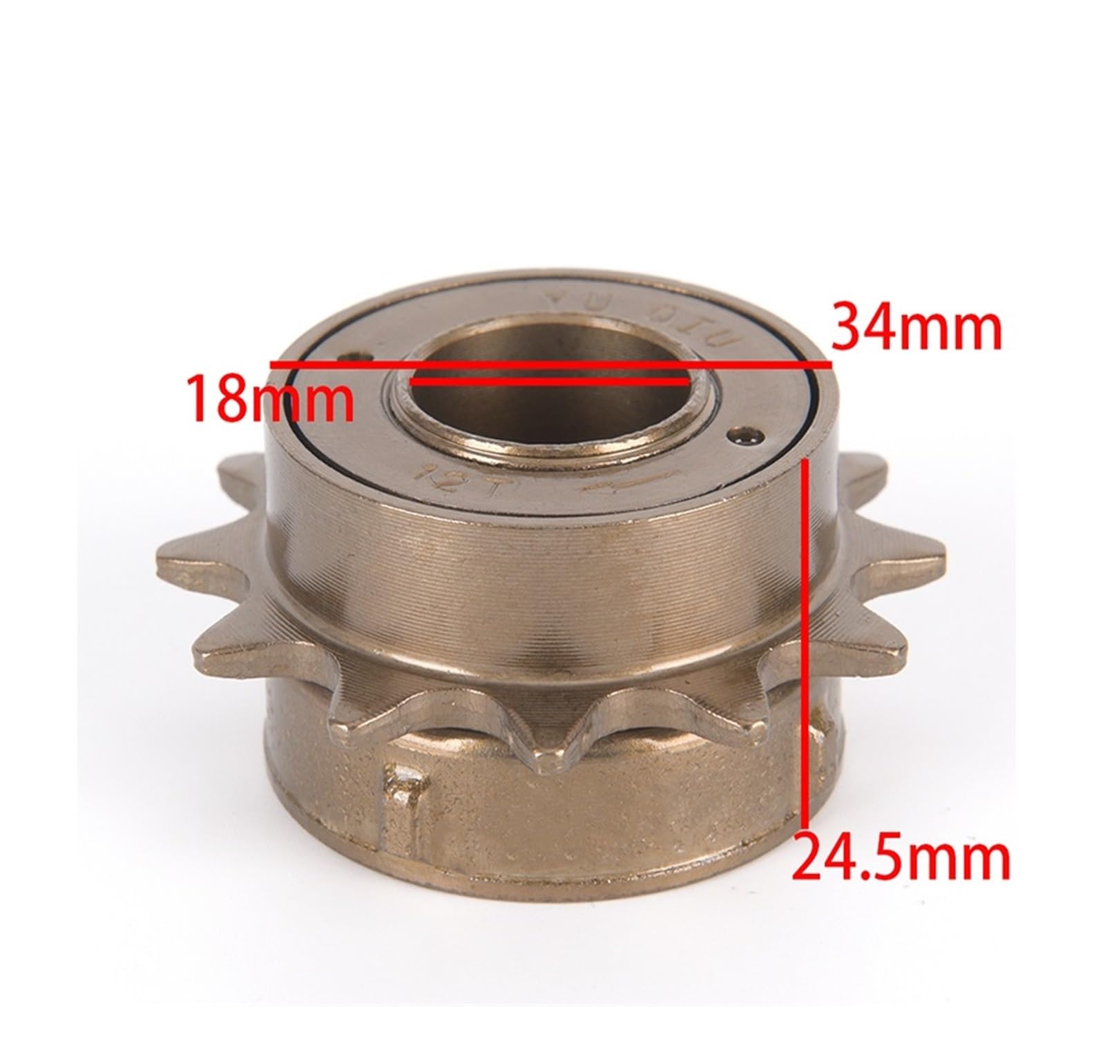 Bevel Gear Pinion Hardware Mechanical 1pcs 12T Teeth 18mm 34mm Single Speed Freewheel Flywheel Sprocket Gear Bicycle Accessories