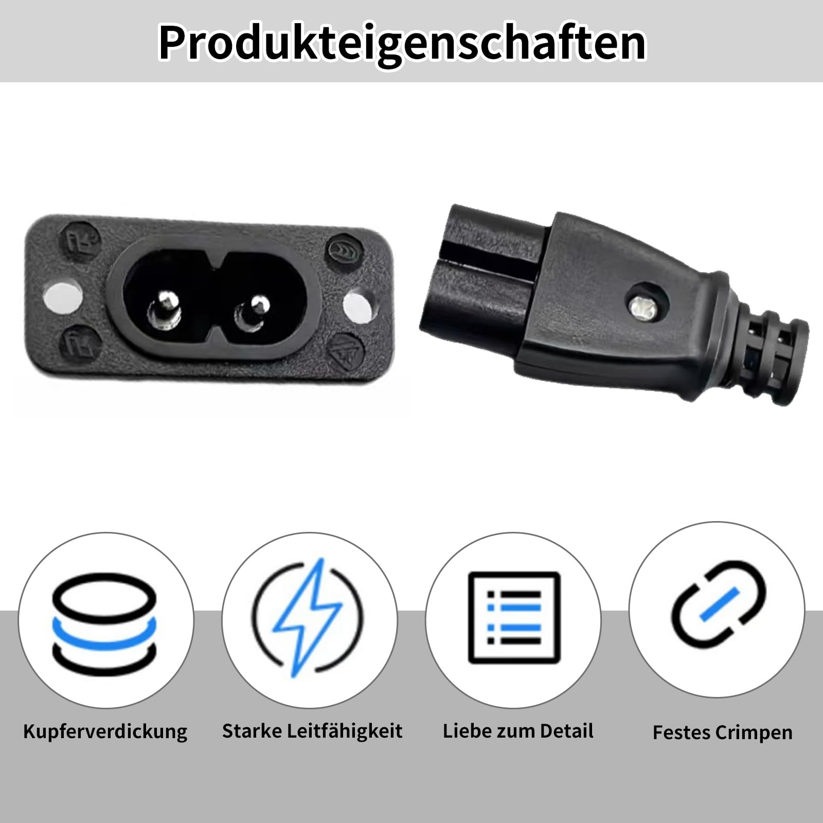 4 szt. IEC320 C8 C7 2-biegunowa wtyczka i gniazdo IEC moduł wlotowy moc złącze gniazdo proste 250 V AC 2,5 A wtyczka urządzenia gniazdko AC adapter montażowy śrubowy