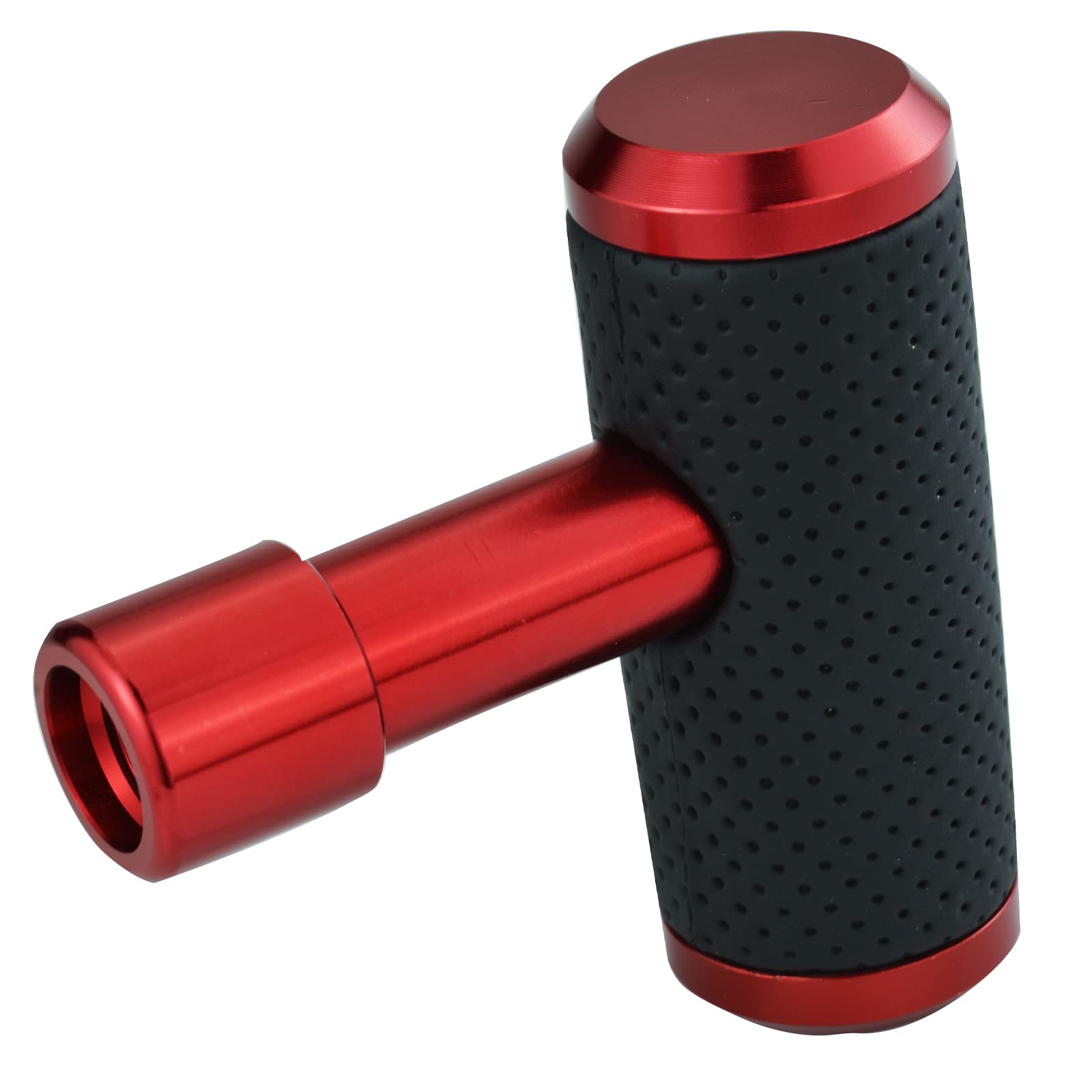 Temzzer Red T Shifter Knob Leather Shift Knob Gear Shift Stick Head For Most Manual Automatic Vehicles (Red)