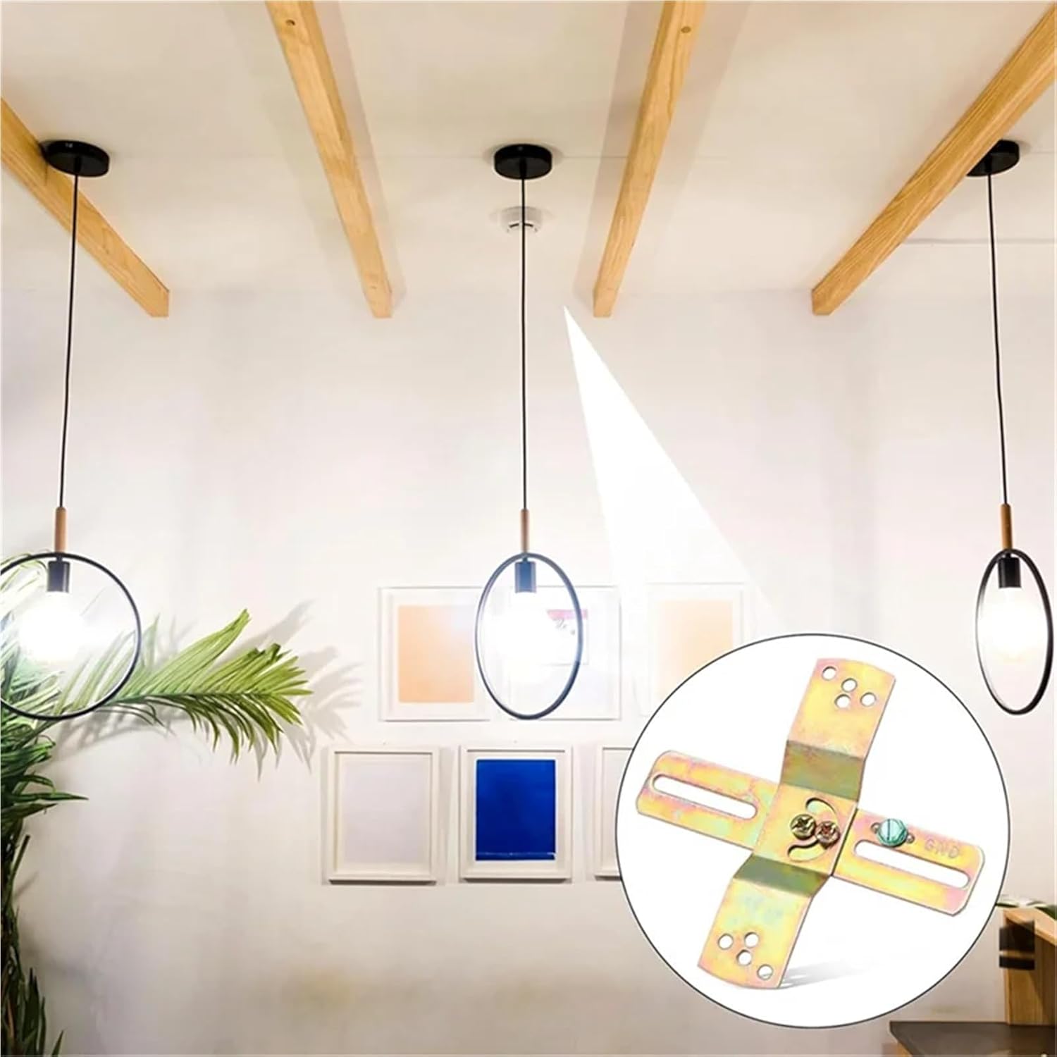 Light Fixture Mounting Bracket 4Sets Light Fixture Mounting Bracket 4Inch Cross-Shaped Mount Crossbar with Screws