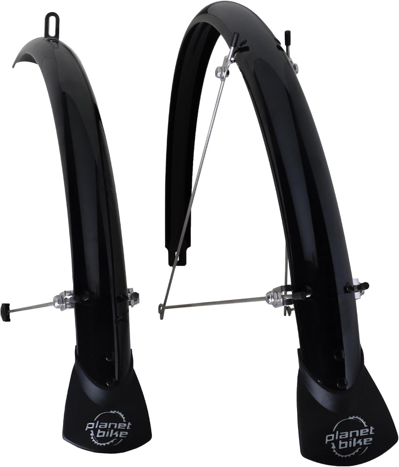 Planet Bike Full Recycle Recycled Plastic Fender Set with Mudflaps 700c x 45mm Blade Fits Max Tire of 700c x 35mm