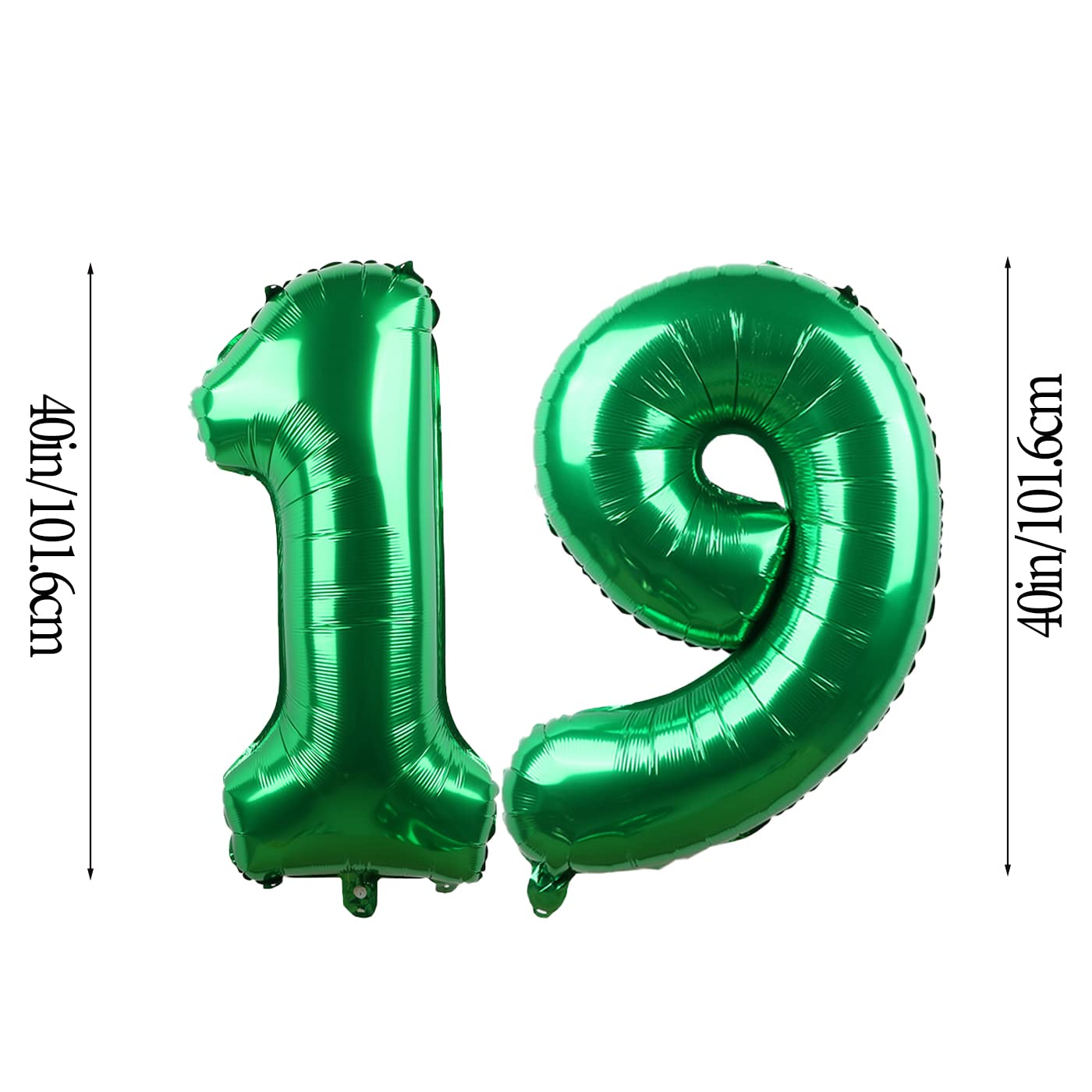 Green Crown Balloons 40 Inch Olive Green Number 19 Balloon With Crown ...