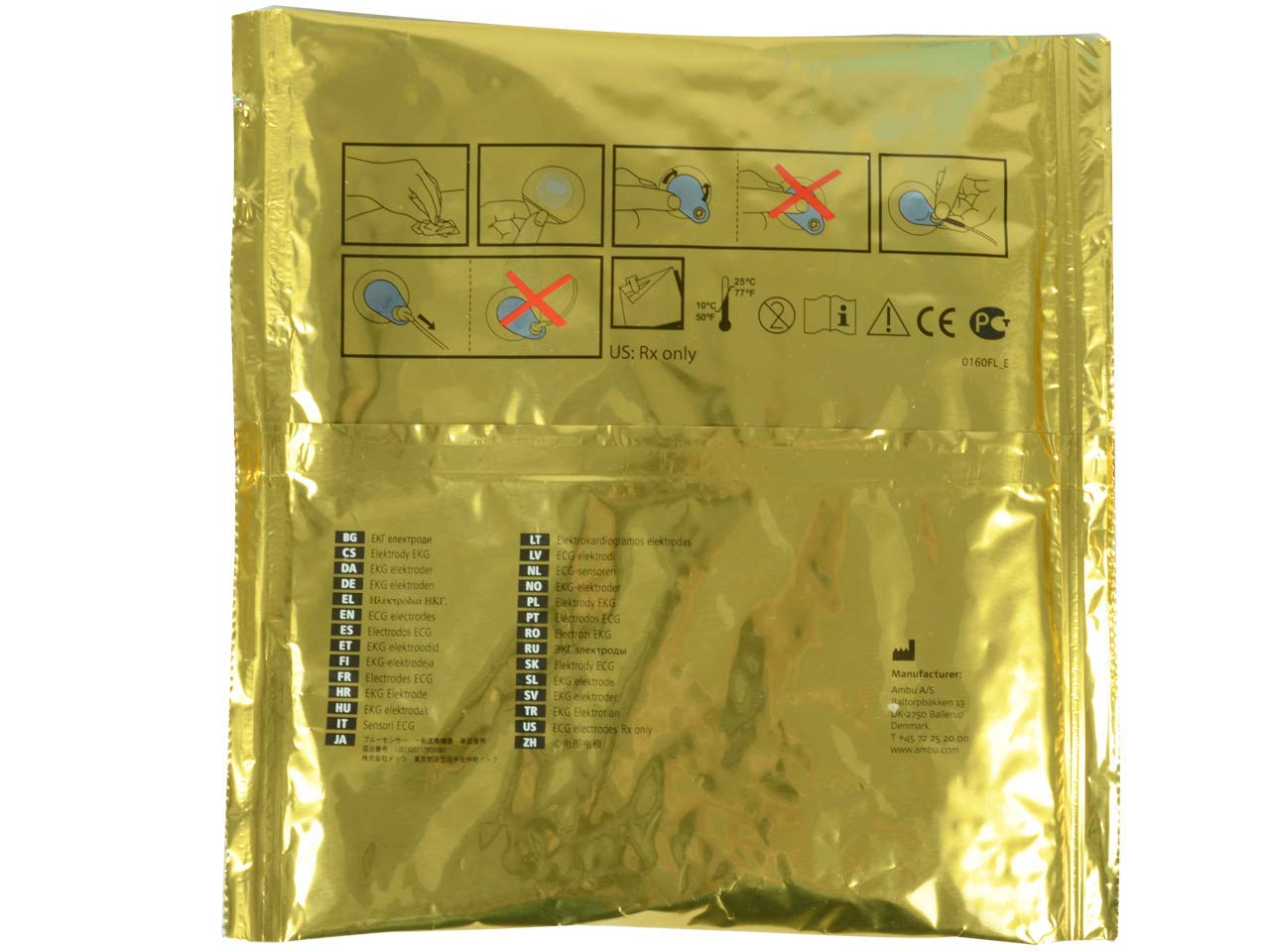 Ambu 33204 elektrody, niebieski czujnik, VL, Snap, 25 sztuk