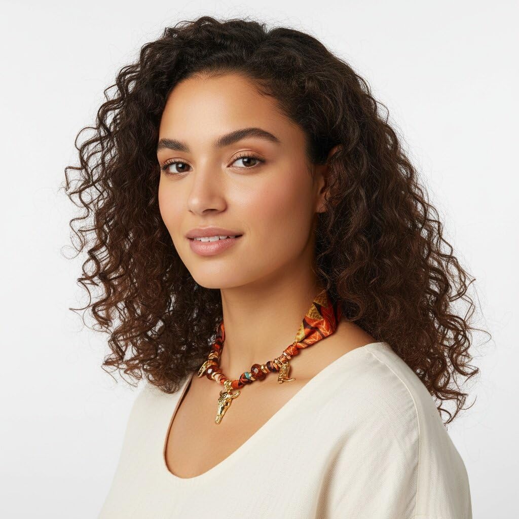 Western Cowgirl Scarf Charm Necklace Retro Bandana Cowboy Boot Hat Pendant Choker Necklaces Trendy Country Concert Jewelry Accessories for Women - Image 3