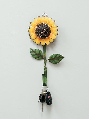 Miniatura 5 de Gancho de girasol de metal para colgar en la pared, para colgar toallas, percheros, ganchos decorativos de girasoles, ganchos de pared para baño y