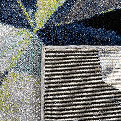 Tapete decorativo SAFAVIEH 90x63 pulg gris y azul miniatura 4
