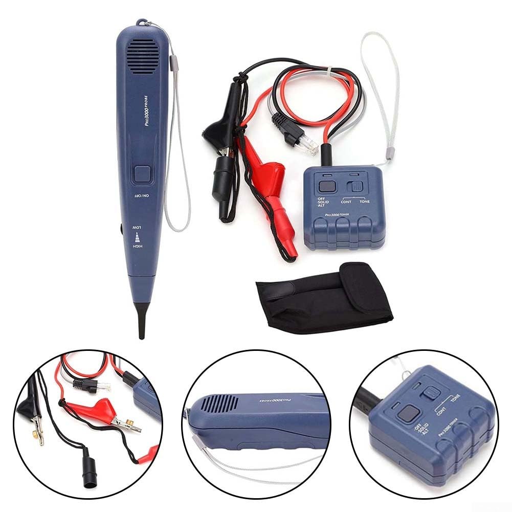 Générateur de tonalité et kit de sonde, toner analogique et traceur de câble pour recherche de ligne électrique et réseau, pour Pro3000