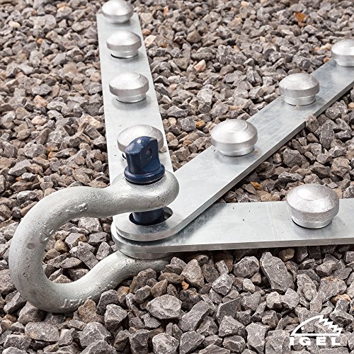 IGEL grondanker voor het uittrekken van voertuigen in off-road situaties, haringen/piketten zwart, 3 ankerplaten. - Image 3