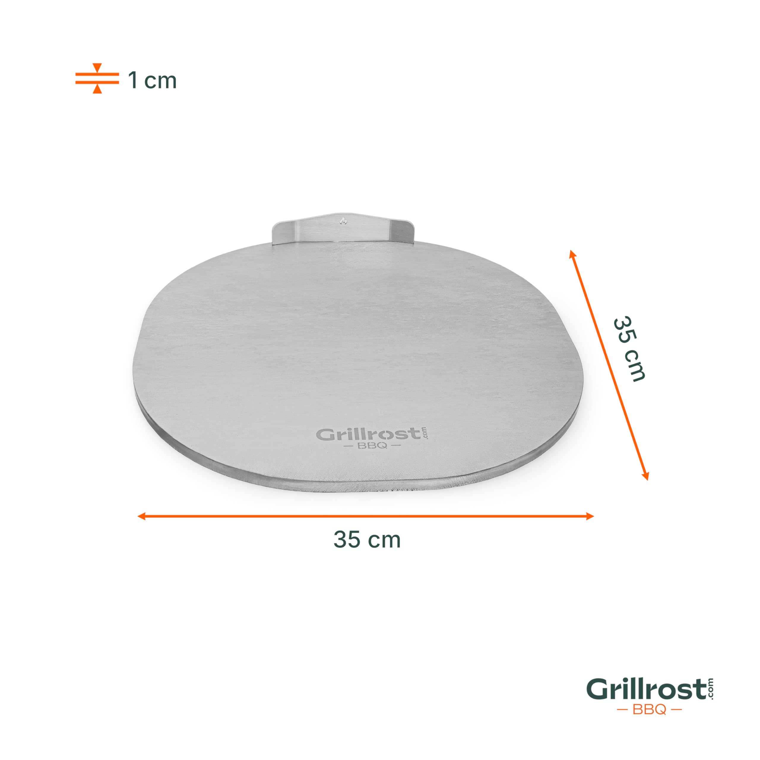 Grillrost.com Das Original Acier à Pizza de Base - extrêmement Massif avec Bande enfichable