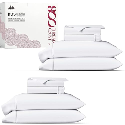 Mayfair Linen 100% Egyptian Cotton Sheets King Size Set of