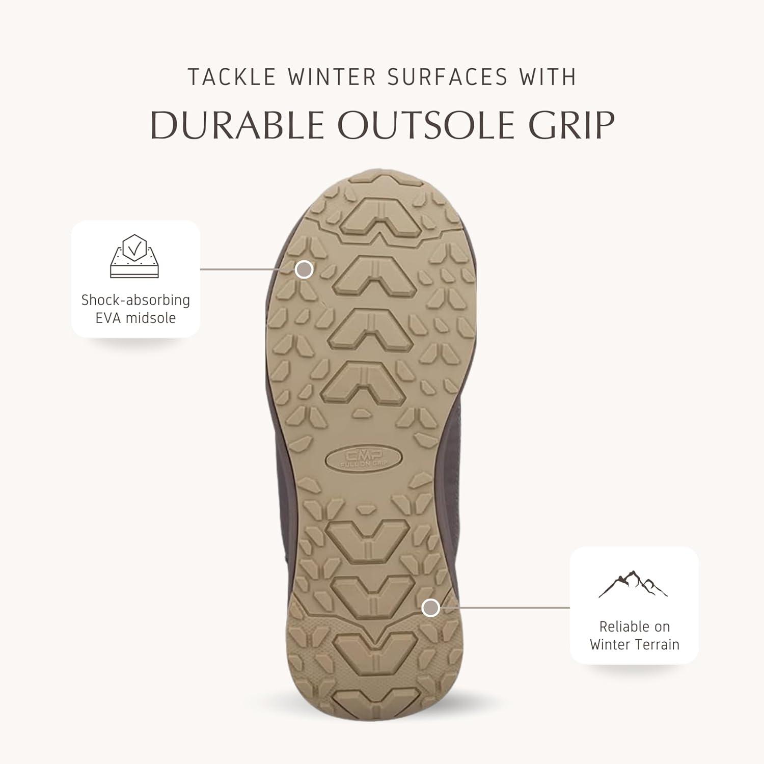 CMP ZOY Women’s Waterproof Snow Boots – Warm and Stylish Fleece-Lined Lightweight Winter Footwear with Drawstring Fit & FullOn GRIP Sole - Image 4