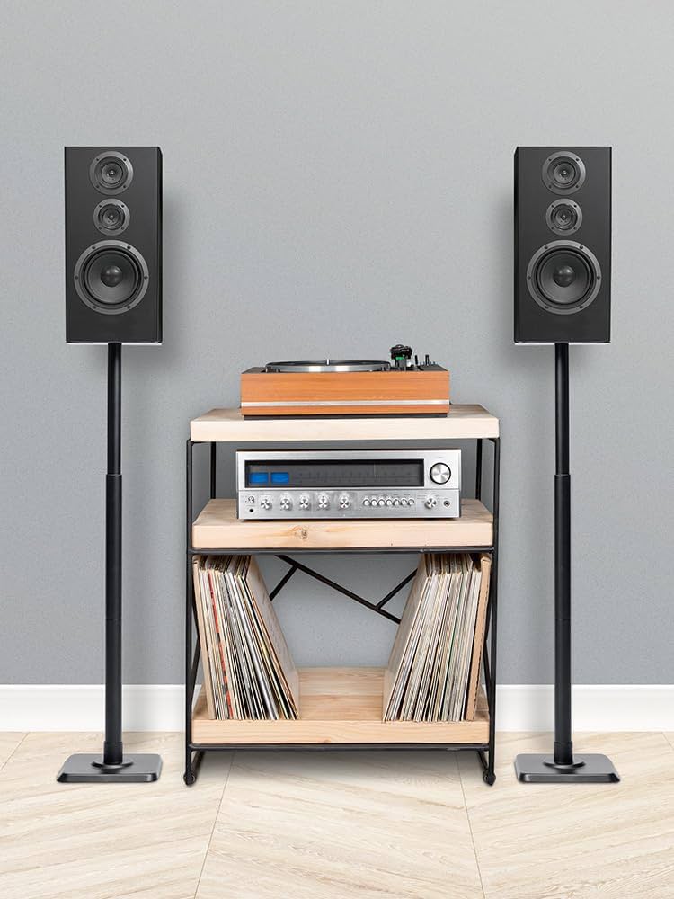 大型スピーカー対応　スピーカースタンド 2個セット　日本ビクター製 Amazon | イーサプライ スピーカースタンド 大型 2本セット 耐