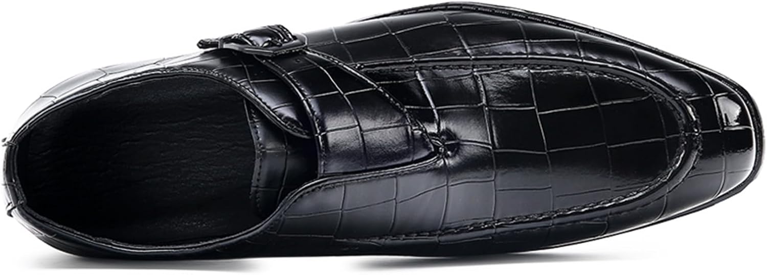 Men's Monk Strap Dress Loafer Shoes Slip-on Tuxedo Loafers for Men Formal Business Casual - Image 4
