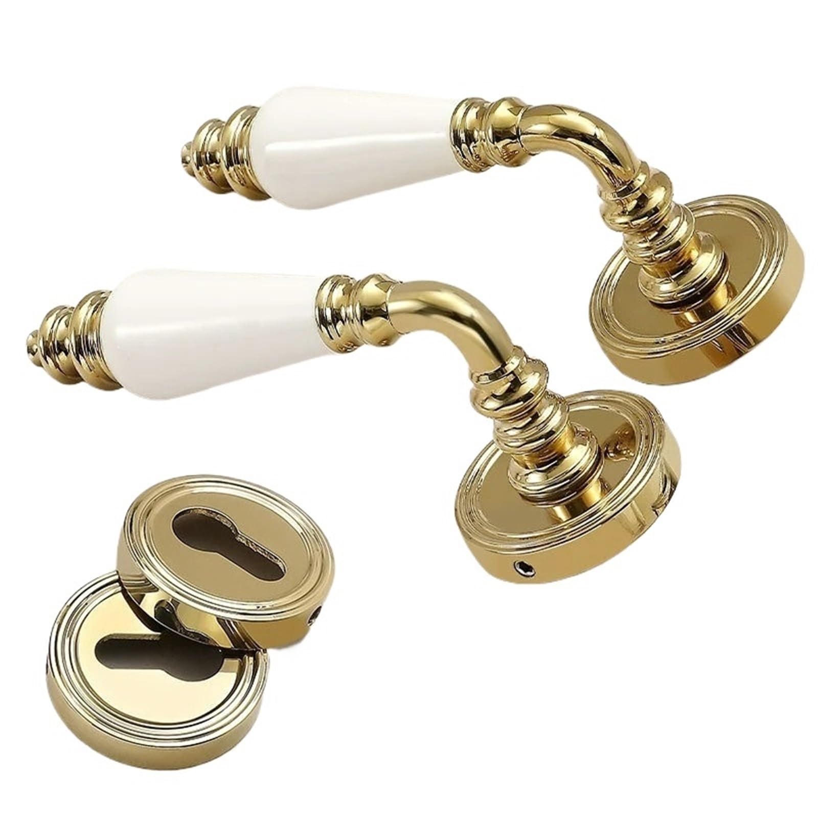 Magnetic/Silent Door Lock for Indoor Room Handles Split Handle Locks 1Pcs(Crack A)