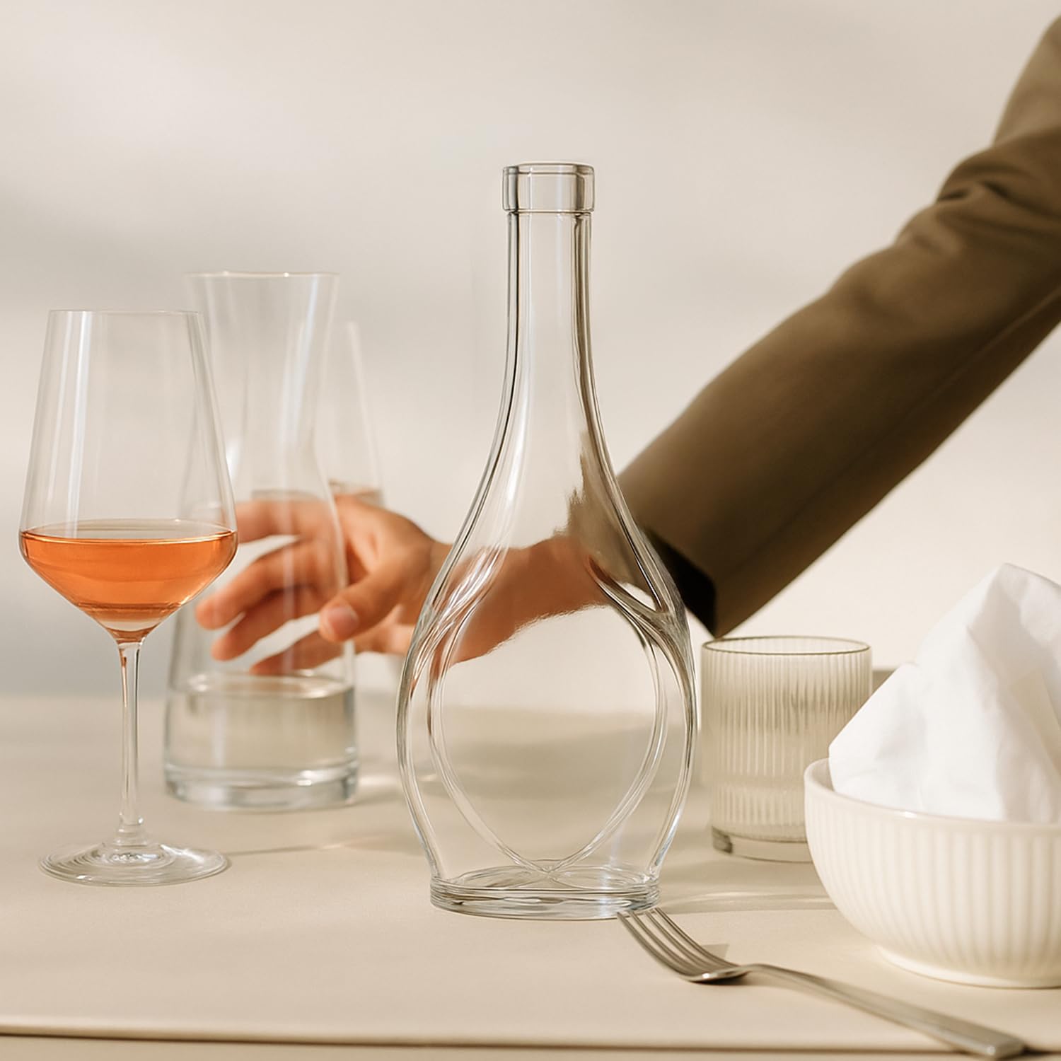 Icona Lot de 50 bouteilles en verre vides de 500 ml avec bouchons - Verre élégant et moderne - Pour la conservation du vin, des teintures mères, du miel et du sirop
