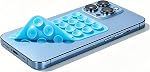 Silicone Suction Cup Phone Case,Double Sided Silicone Sticky Phone Grip Accessories Strong Grip,Hands-Free Holder for Makeup,Tiktok Video Creator, Travel,Cute (Soft Black)