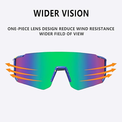 Miniatura 2 de IKTOD Gafas de sol para hombre y jóvenes, gafas de sol de béisbol para mujeres, niños UV400 deportes ciclismo, lentes de sol para hombre - P013