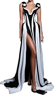 Black Color Block Spaghetti Strap Flowers Bandage Dress Maxi High Slit Party Prom Dress - Buy now