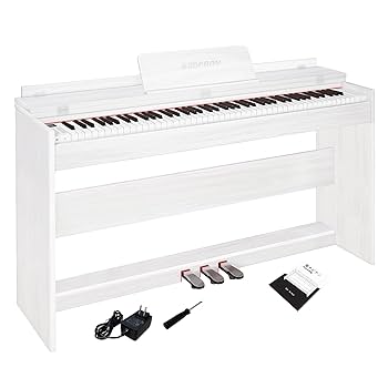 電子ピアノ ハンマーアクション 88鍵盤 木製 ペダル付き MIDI対応 Amazon | 【ハンマーアクション 電子ピアノ】KIMFBAY 電子ピアノ