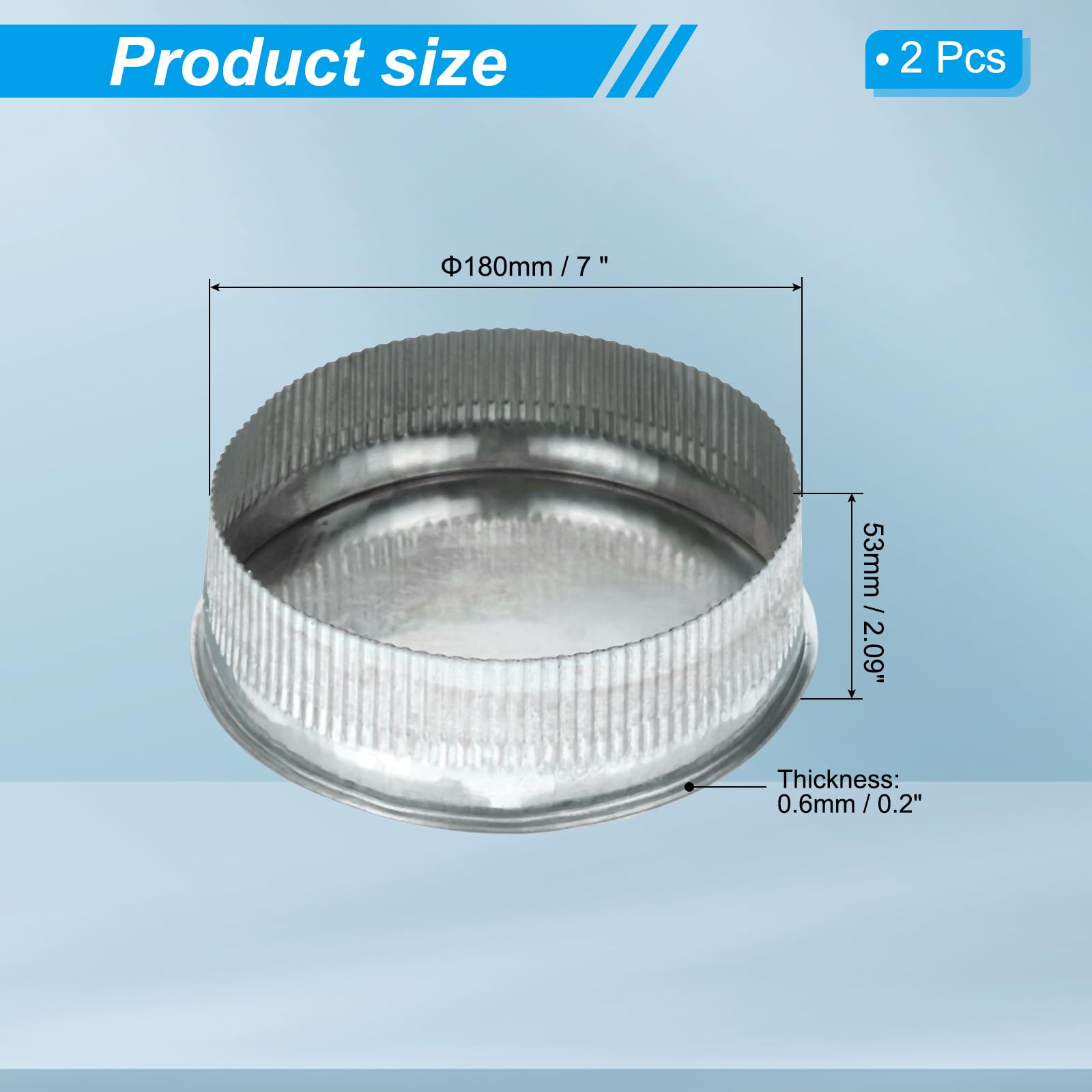 PATIKIL 7 Inch Metal Tee Cap - Image 2